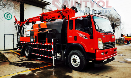 Saintyol DAWIN Machinery Robot Shotcrete Pump Truck Shipping to Client When back on Working After Corona Virus