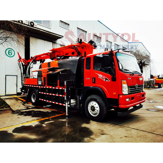 Saintyol DAWIN Machinery Robot Shotcrete Pump Truck Shipping to Client When back on Working After Corona Virus