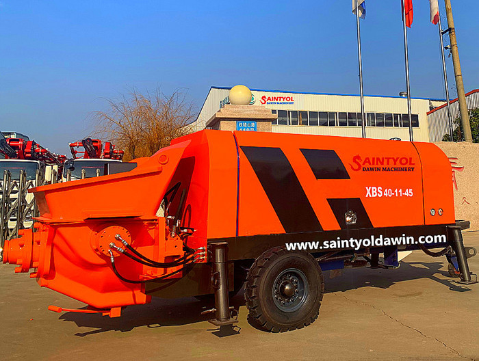 Saintyol DAWIN Machinery Mini Class ------ Trailer Concrete pump operation process