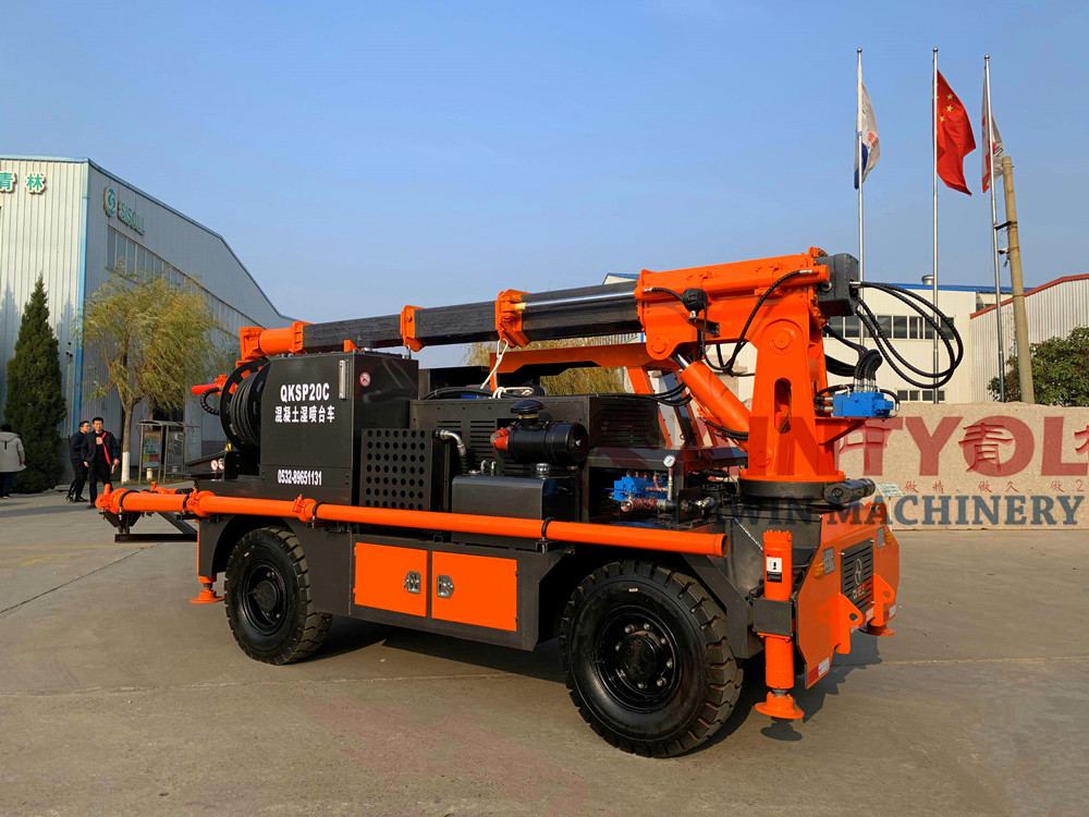 concrete spraying truck robot spraying machine