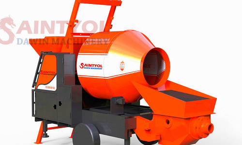 What are the working principles of the concrete mixing pump?