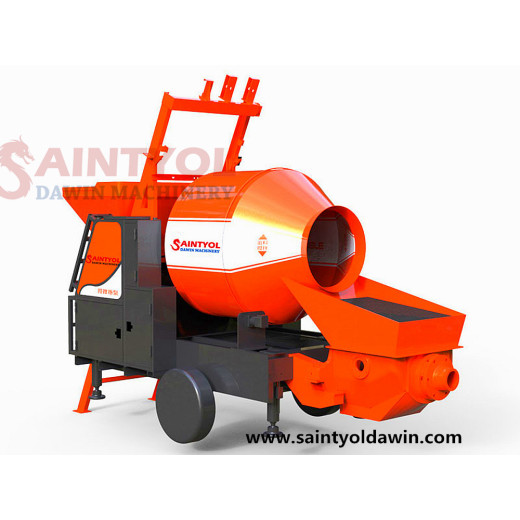 What are the working principles of the concrete mixing pump?