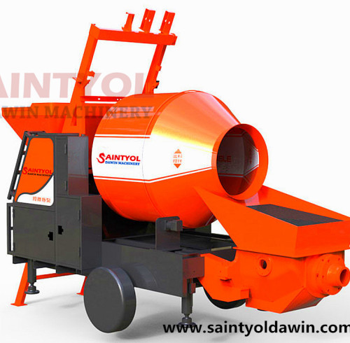 JBT40-11-45 Trailer Mobile Electric Concrete Mixer with Pump