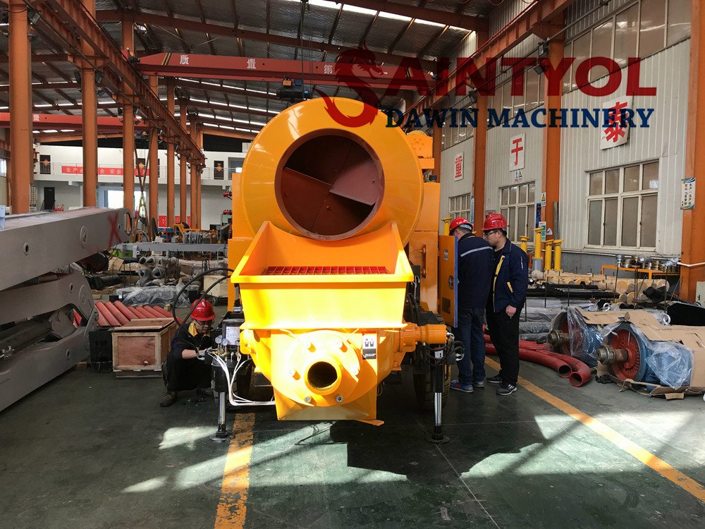 40 cubic meter per hour concrete mixer pump workshop