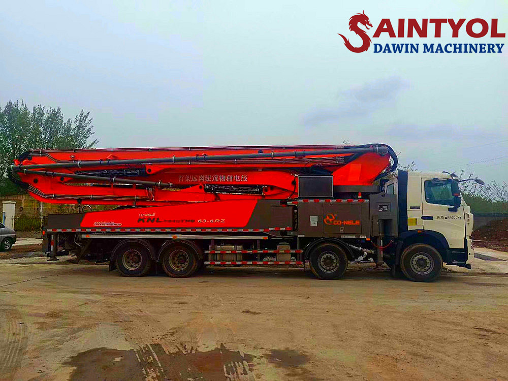 concrete boom pump truck china factory