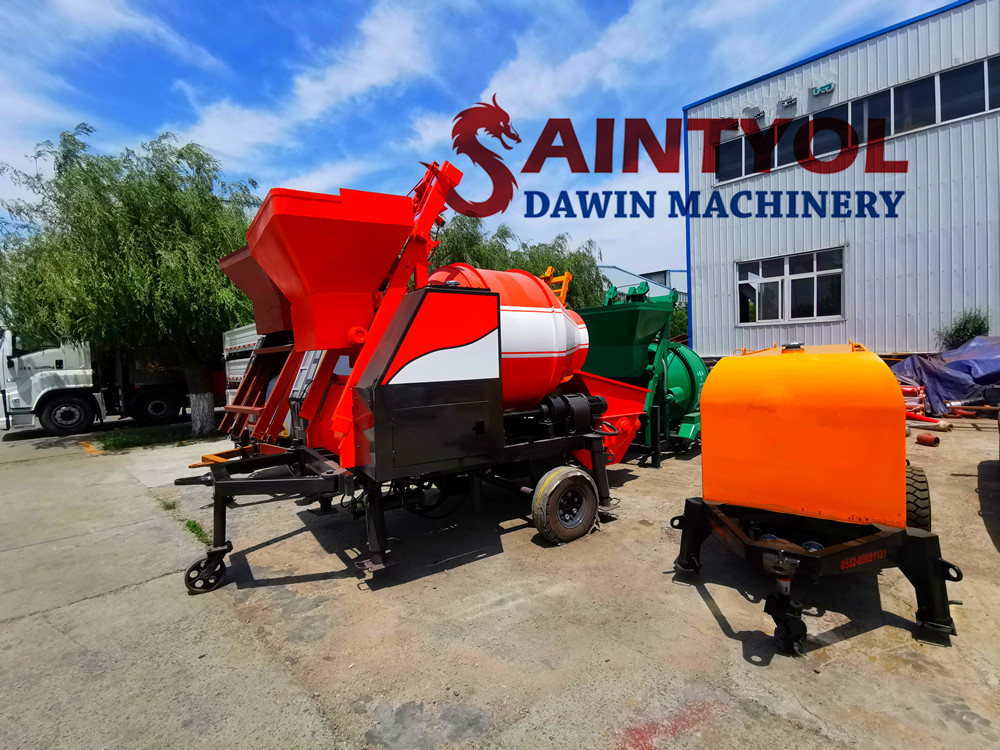 automatic self loading concrete pump mixer