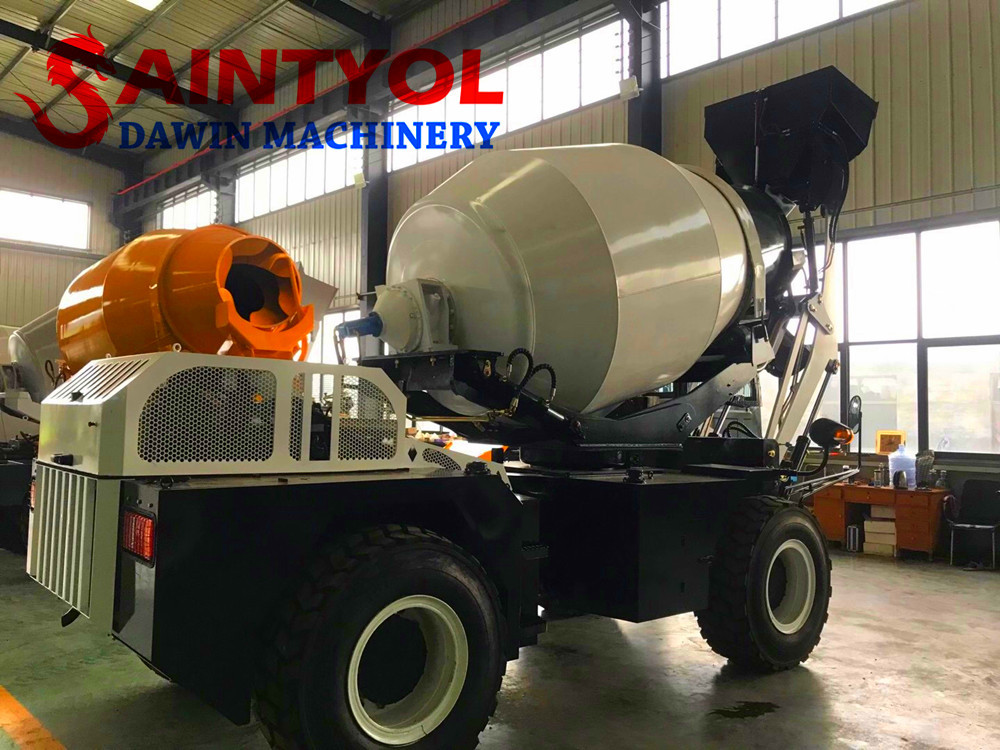 What is the difference between a self-loading concrete mixer and a forced concrete mixer?