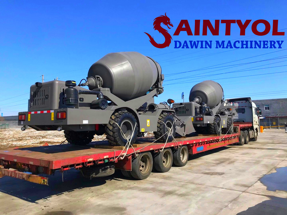 self loading concrete mixer truck shipping