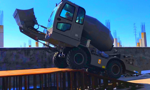 Beware of high temperature when using automatic self loading concrete mixer truck in summer