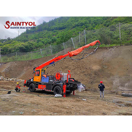 Wet concrete spraying machine has broad development prospects