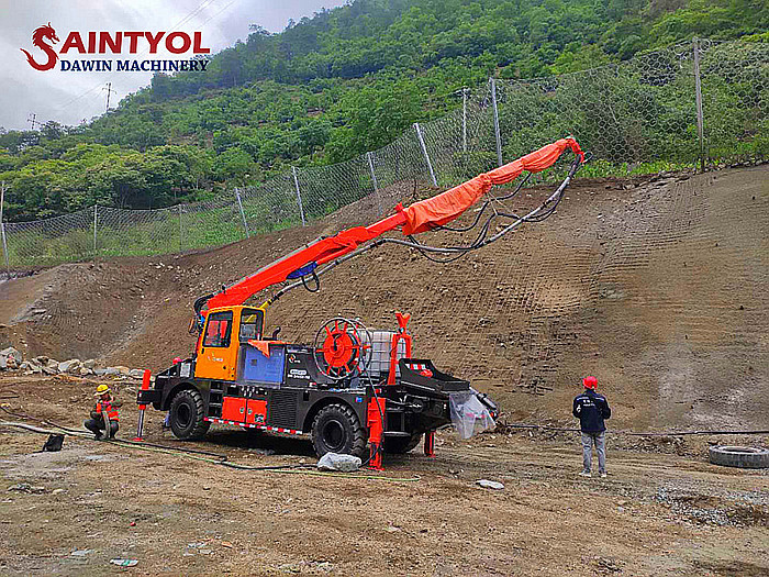 Wet concrete spraying machine has broad development prospects