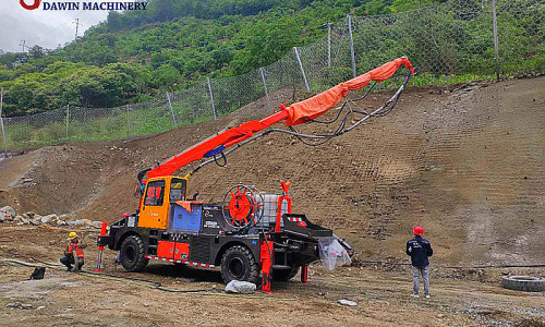 Wet concrete spraying machine has broad development prospects