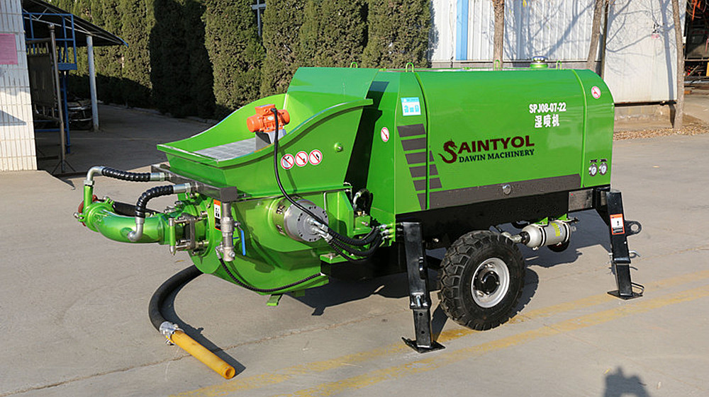 Saintyol DAWIN shares the technical advantages of Saintyol DAWIN small wet concrete sprayer