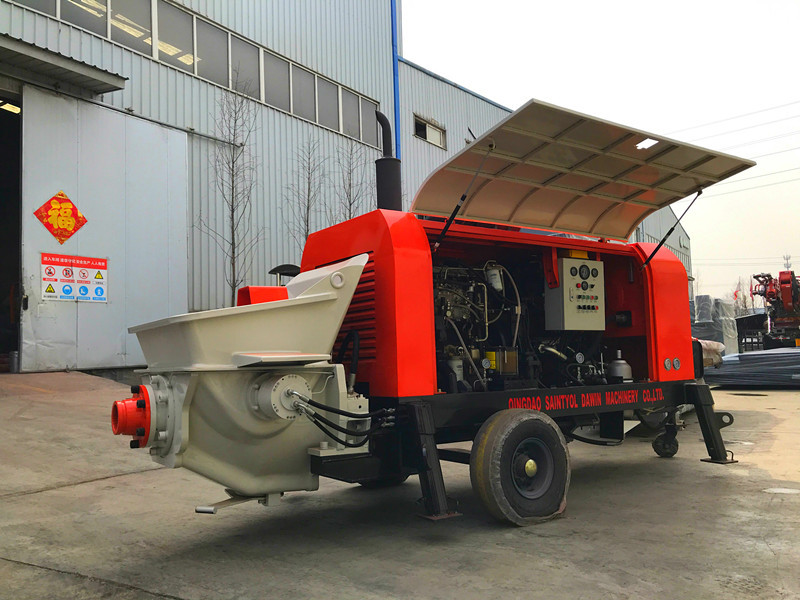 What are the characteristics of the major components of the fine stone concrete pump