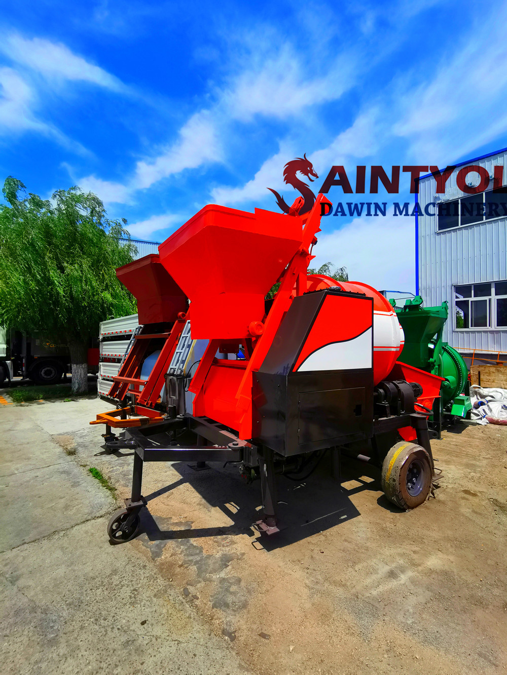 trailer concrete mixing pump china