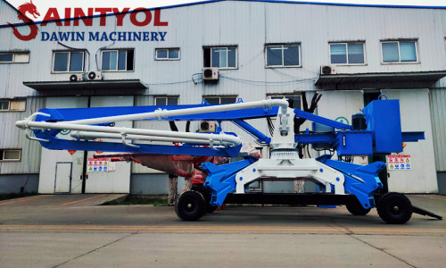 Is the hydraulic system of the concrete placing boom a hydraulic cylinder?