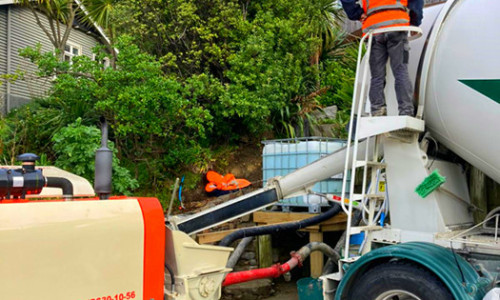 Saintyol DAWIN 30m3/hr diesel concrete pump works in New Zealand projects