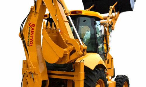 Talk about the working principle of the backhoe loader at work