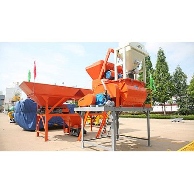 Mini simple mobile 25m3/hr concrete batching plant
