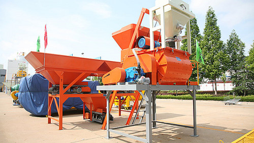 Mini simple mobile 25m3/hr concrete batching plant