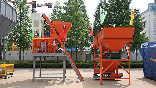 Mini simple mobile 25m3/hr concrete batching plant