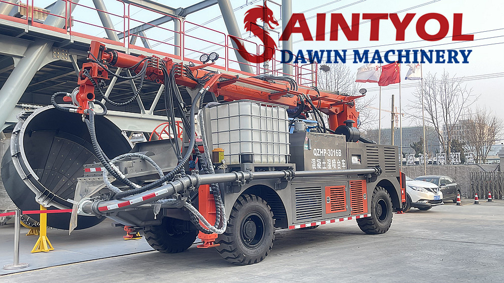Saintyol DAWIN shares what are the benefits of installing an air compressor on a concrete wet concrete spray trolley?