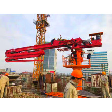 Internal Jack up tower concrete placing boom installation