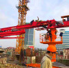 Internal Jack up tower concrete placing boom installation