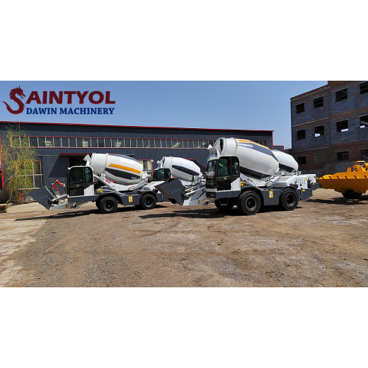 What should I do if the shovel automatic feeding concrete mixer truck leaks oil?