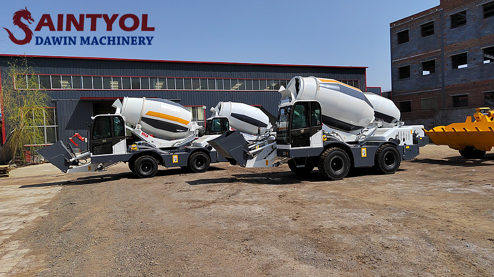 What should I do if the shovel automatic feeding concrete mixer truck leaks oil?