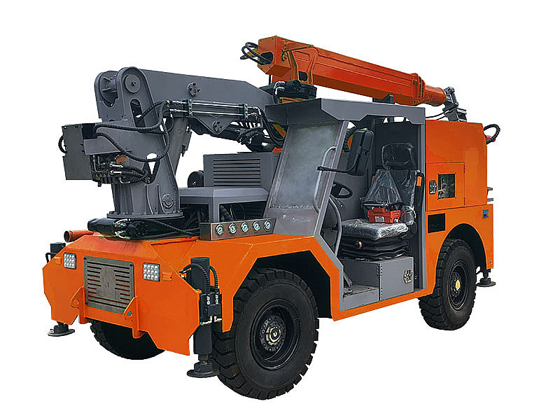 wet concrete spraying machine robot shotcrete pump truck