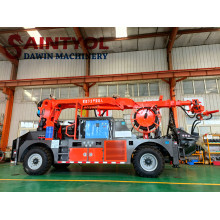 Wet concrete spray truck manipulator operation process sharing