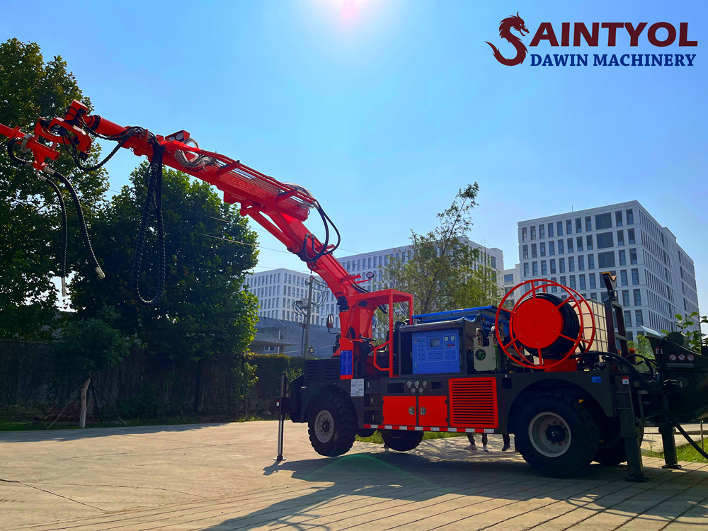 Saintyol DAWIN wet concrete spray machine shotcrete truck maintenance skills