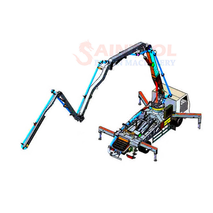 32m 5RZ Concrete Boom Pump Truck With Customized Chassis