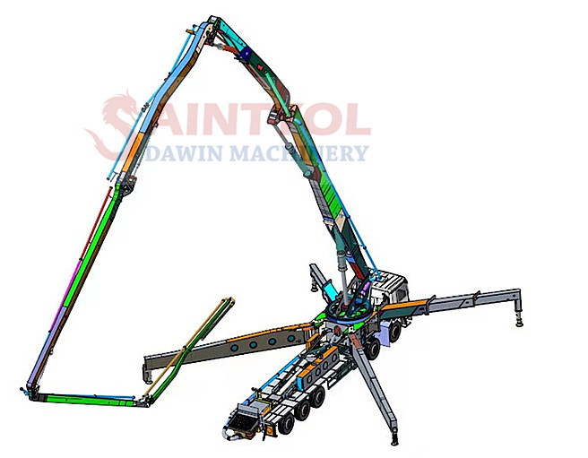 30m concrete placing boom pump truck