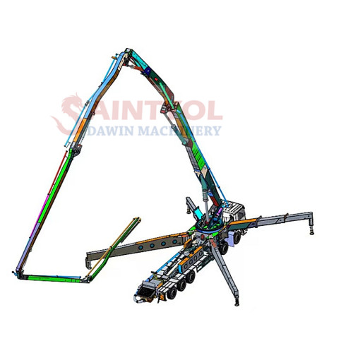 70m 6RZR Concrete Boom Pump Truck With Customized Chassis