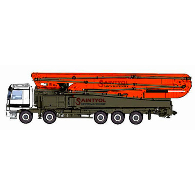 70m 6RZR Concrete Boom Pump Truck With Customized Chassis