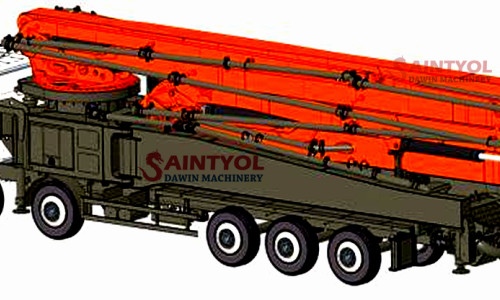 How to adjust the displacement of the concrete pump truck