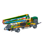 21m Diesel Engine Mounted Indoor Mobile Placing Boom Pump With Self-Made Chassis