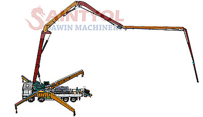 52m 6RZ Boom Concrete Pump Truck With Customized Chassis