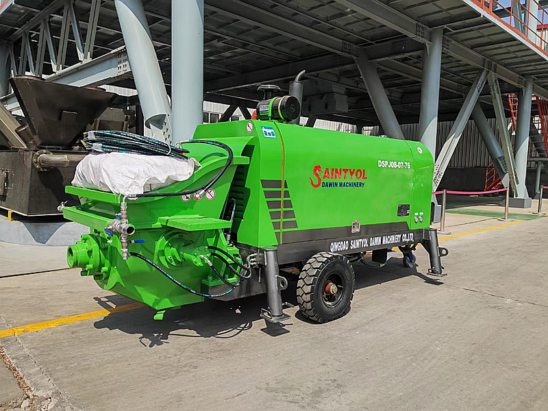 Saintyol DAWN 8m3/hr 76KW diesel engine wet concrete spray machine shipped to Indonesia