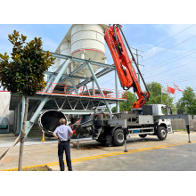 According to the structural characteristics of the boom, the small concrete pump truck boom expansion length is shortened.