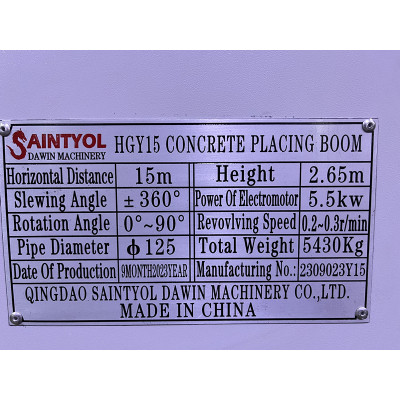 15m 3 Sections Trailer Mobile Spider Hydraulic Concrete Placing Boom