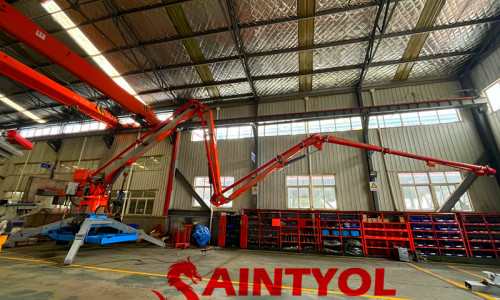 Hydraulic concrete placing boom machine Preparations before "holiday"