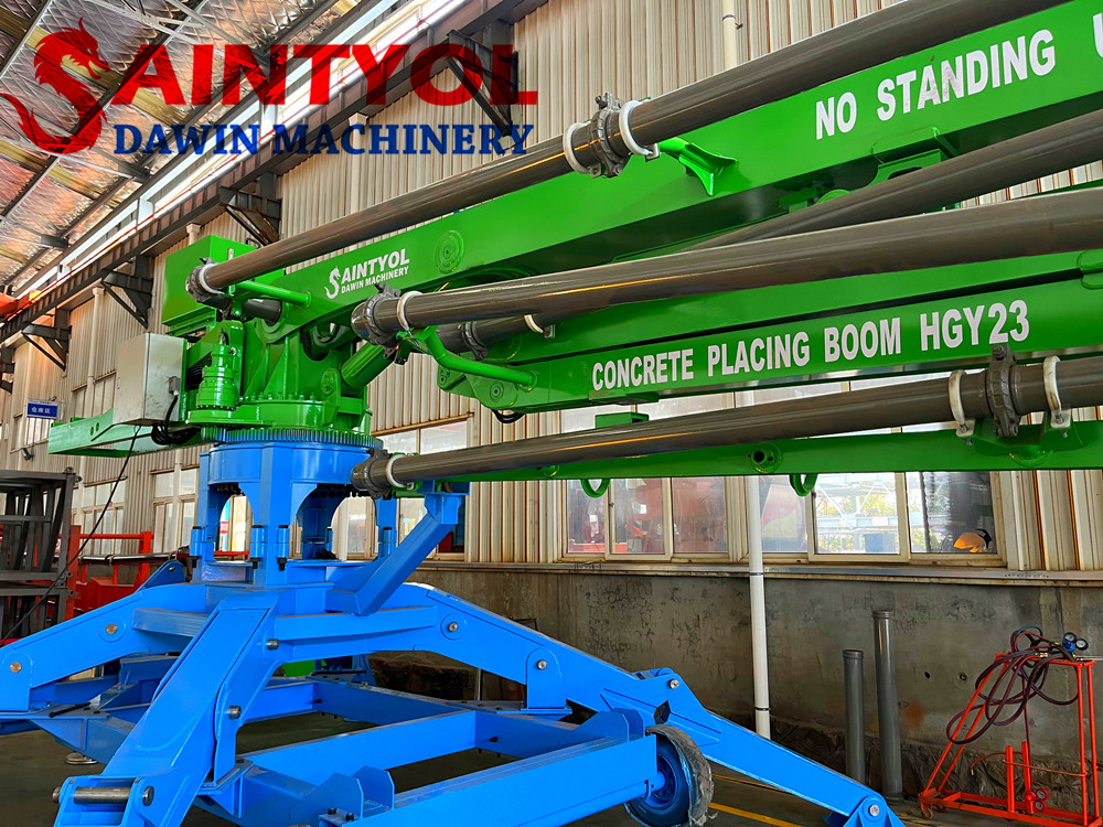 The latest hot product, the 32-meter floor jacking up hydraulic concrete placing boom