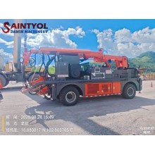 Concrete wet spraying trolley: a tunnel support expert with flexible boom and precise spraying.