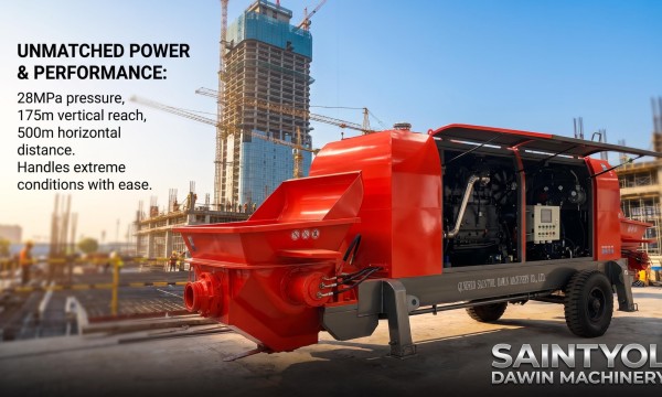 How to pump special materials? Saintyol DAWIN concrete delivery pump solves the challenges of UHPC high-difficulty pouring.