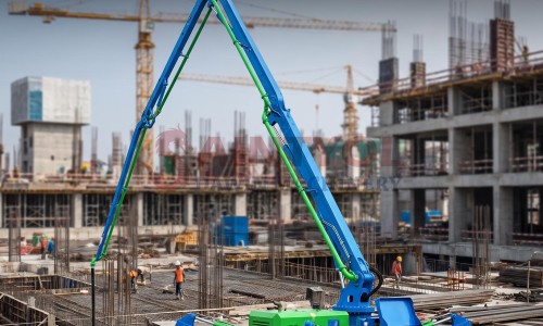 How should a concrete placing boom be selected for muddy, soft ground—crawler-mounted or wheeled placers?
