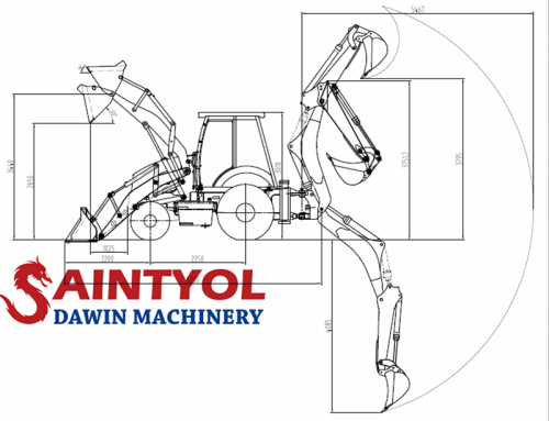 SAM388 2.5 ton backhoe loader excavator loader