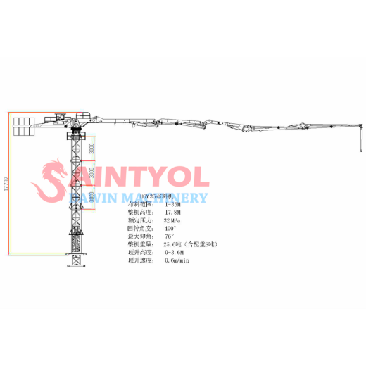 How to be lifted / jacked-up to the tower hydraulic self-climbing concrete placing booms ?